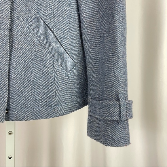 Esprit Size 8 Wool Blend Retro Collared Peacoat Utility Jacket Fall Winter Warm - Picture 3 of 9